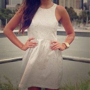 Xenia Silver Brocade dress