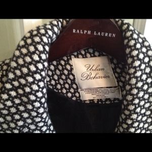 Black-and-white woolblend houndstooth size m