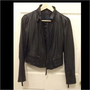 Zara real short leather jacket