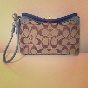 Coach legacy turn lock wristlet