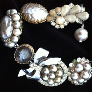 Taupe Cameo Vintage Bracelet