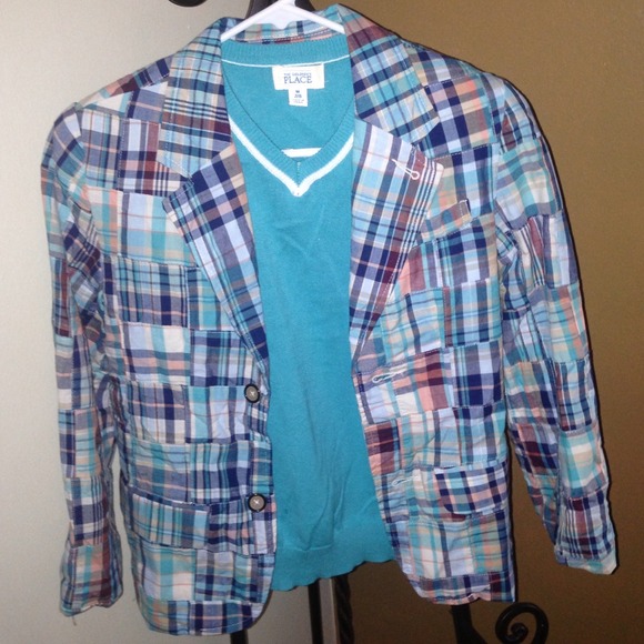 Kids Children's Place vest and patchwork jacket