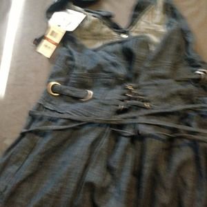 Dereon back out denim dress