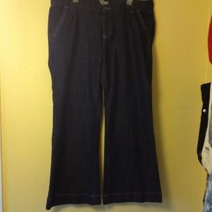 Dark wash wide leg old navy "the diva" nwot