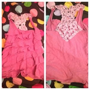 Lace-back shirt