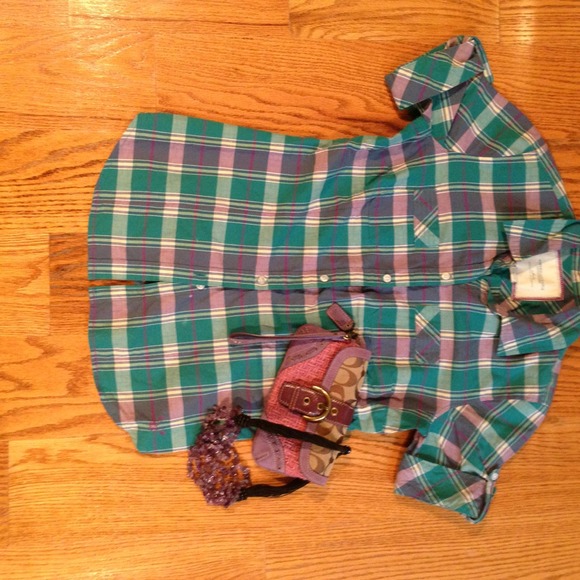 SOLD!!American eagle  plaid shirt EUC - Picture 3 of 3