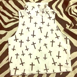Cropped cross summer shirt