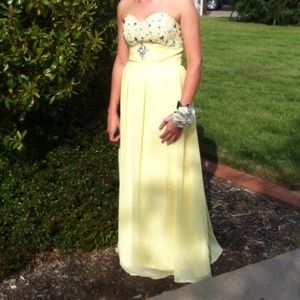 Yellow formal gown