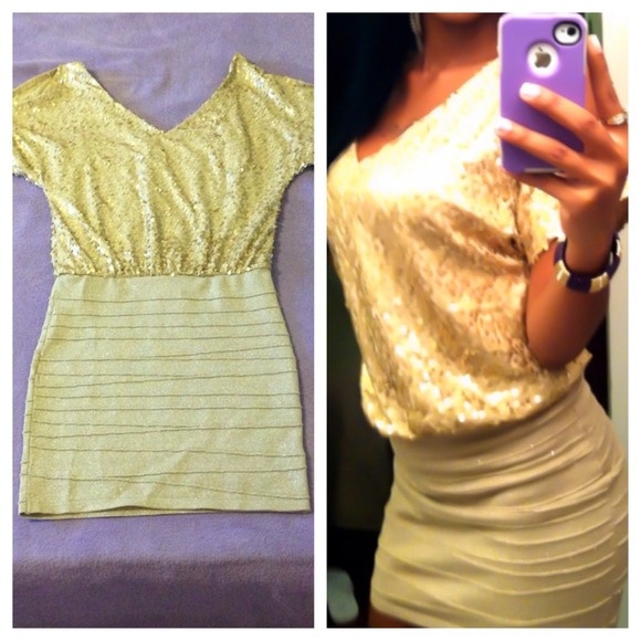 Gold Sequin Dress