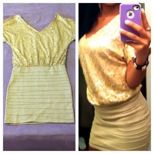 Gold Sequin Dress