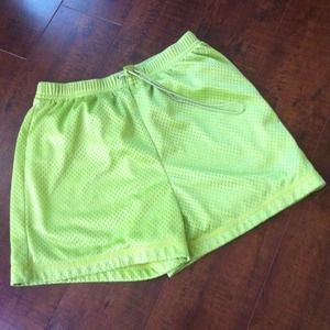 Polyester lime shorts