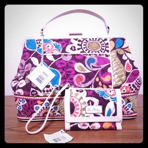 Vera Bradley Plum Crazy Purse minus wallet ;)