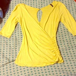 Gold 3/4 Sleeve Fashion Top