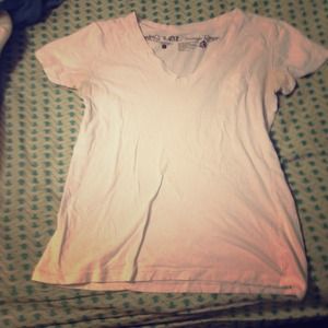 White V-Neck with Pocket
