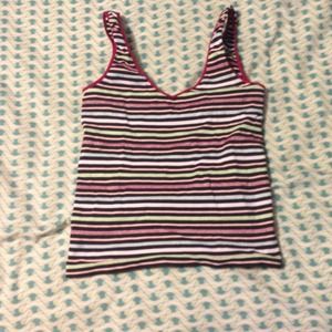 Playful Striped Yoga Top