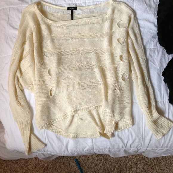 Offwhite cutout sweater