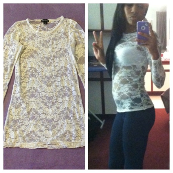 Lace long sleeve shirt