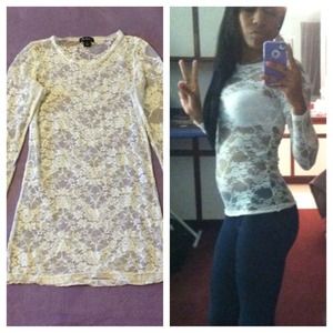 Lace long sleeve shirt