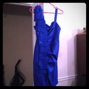 Royal blue formal fitted dress