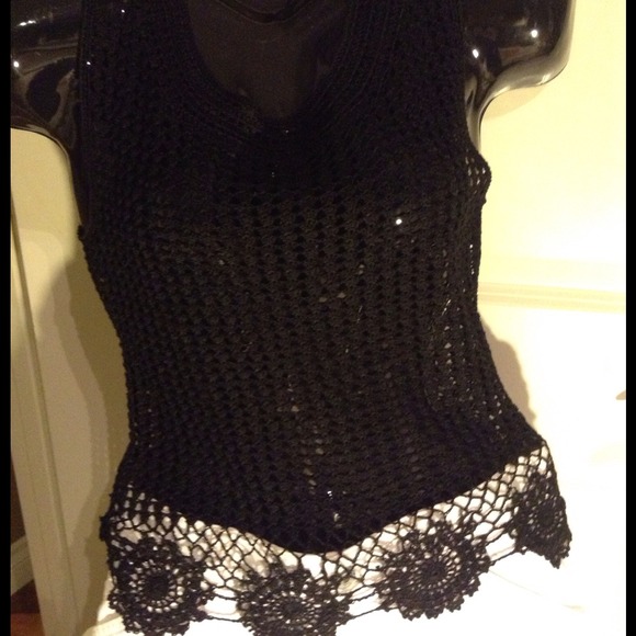 Sold!Crocheted top by Bette Paige.
