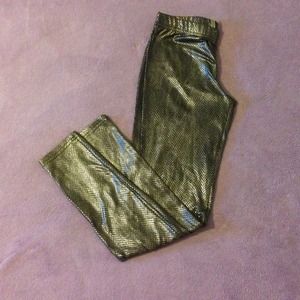 Black & Silver Metallic leggings