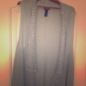Silver bling (long) vest