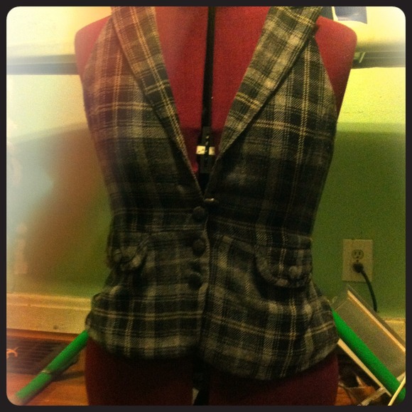 Plaid vest