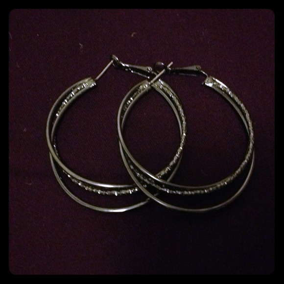 Hematite Hoops