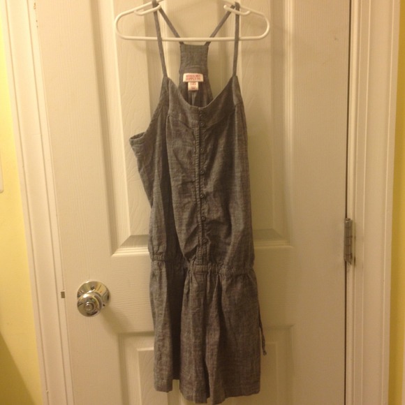 Grey denim inspired romper