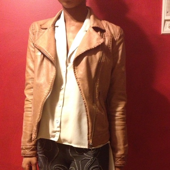 Zara Tan Leather jacket