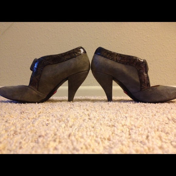 Fornarina grey swede slip on booties - Picture 1 of 5