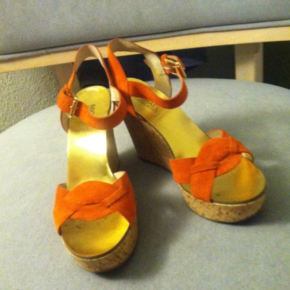 Michael Kors Orange Amber Wedge RARE