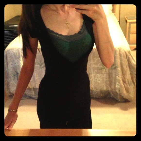 * SOLD * Deep VNeck Black Sweater
