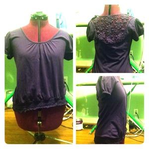 Purple lace shirt