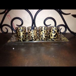 Cheetah candle holders