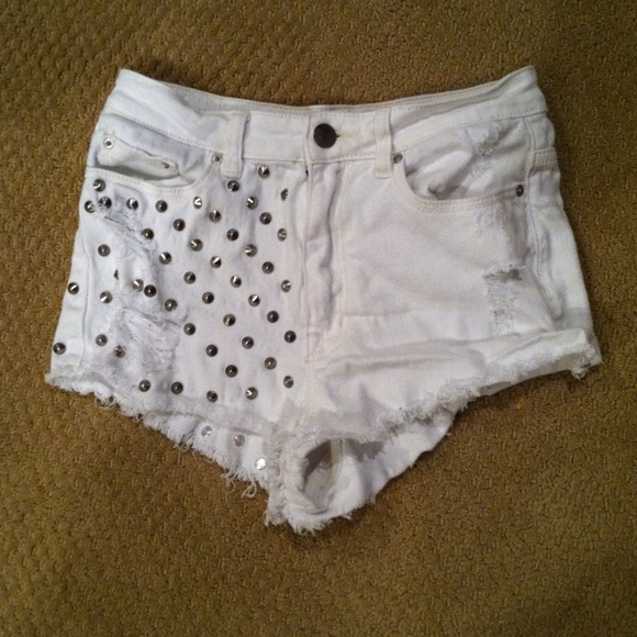 studded high waisted shorts urban outfitters