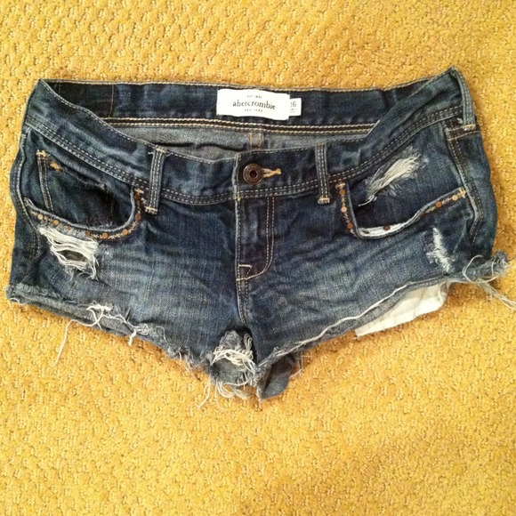 abercrombie jean shorts
