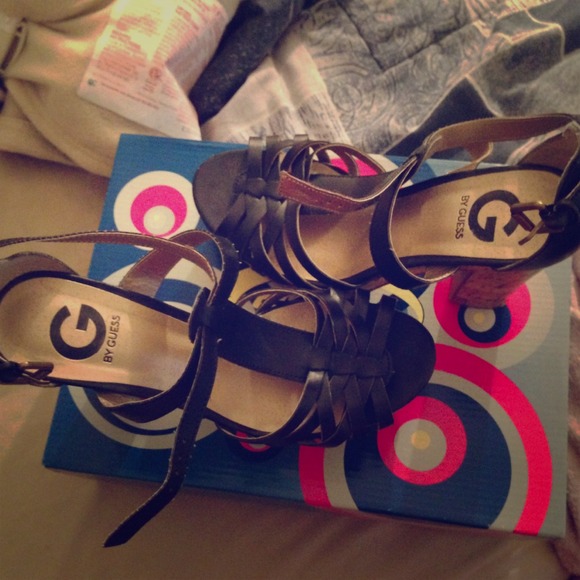 Wood heel sandals