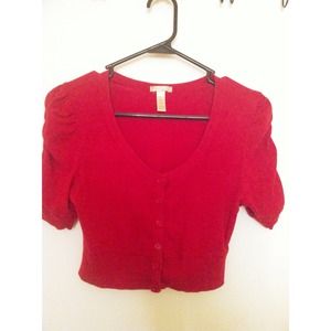 🔮 Red Crop Sweater 🔮