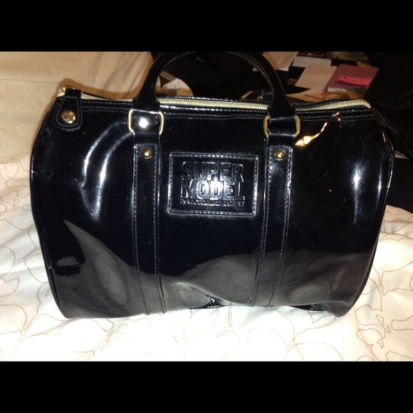 VS Black Patent Leather Satchel