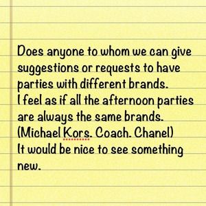 Suggestions