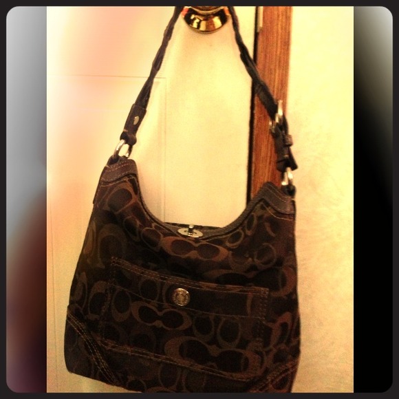 Dark brown coach bag