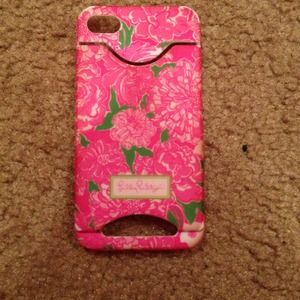 Lily Pulitzer iPhone 4/4s case with card holder