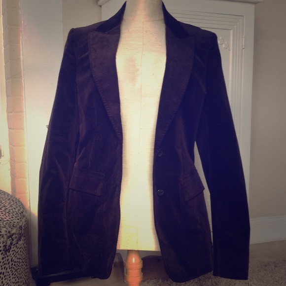 Gucci two-button blazer brown velvet