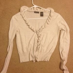 Cream cardigan from Victoria's Secret website