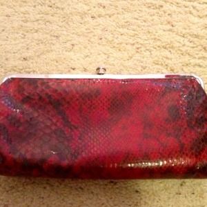 Red snake Hobo international Lauren wallet/clutch.