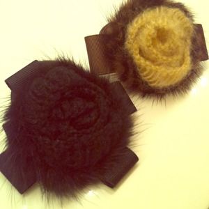 Handmade knitted hair ties