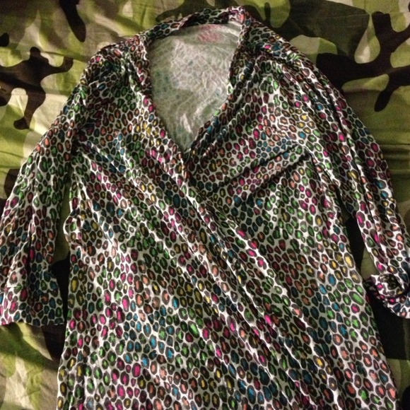 🚫SOLD🚫Multi-Colored Cheetah Print Robe NWOT