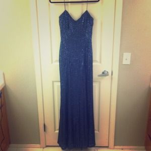 Navy Blue Ralph Lauren Evening Gown