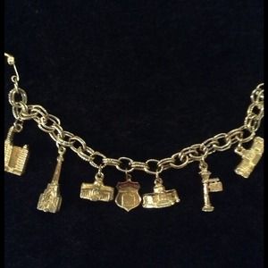 Vintage Gold charm bracelet